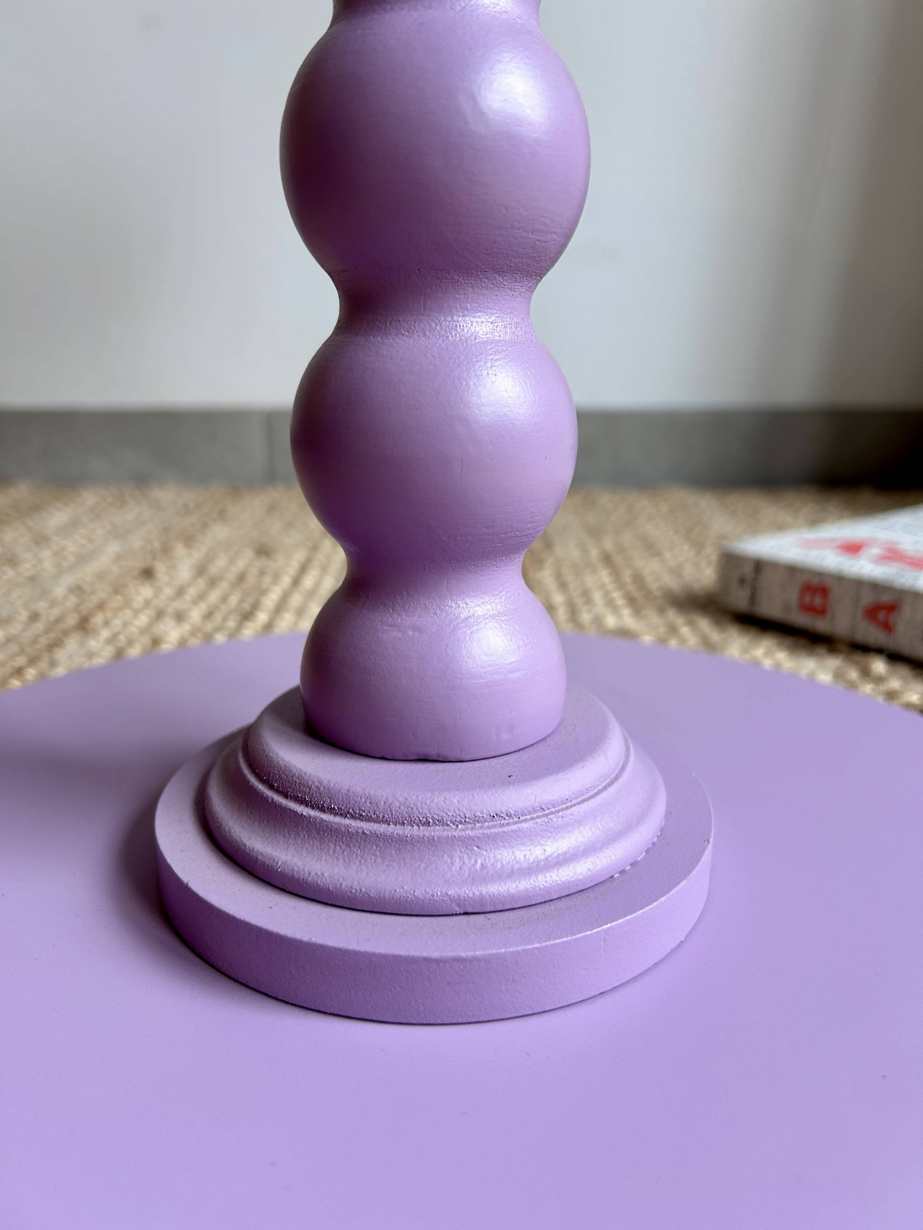 Side table with spool base