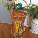 Vintage rattan servant