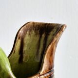Pitcher in handcrafted enameled ceramic