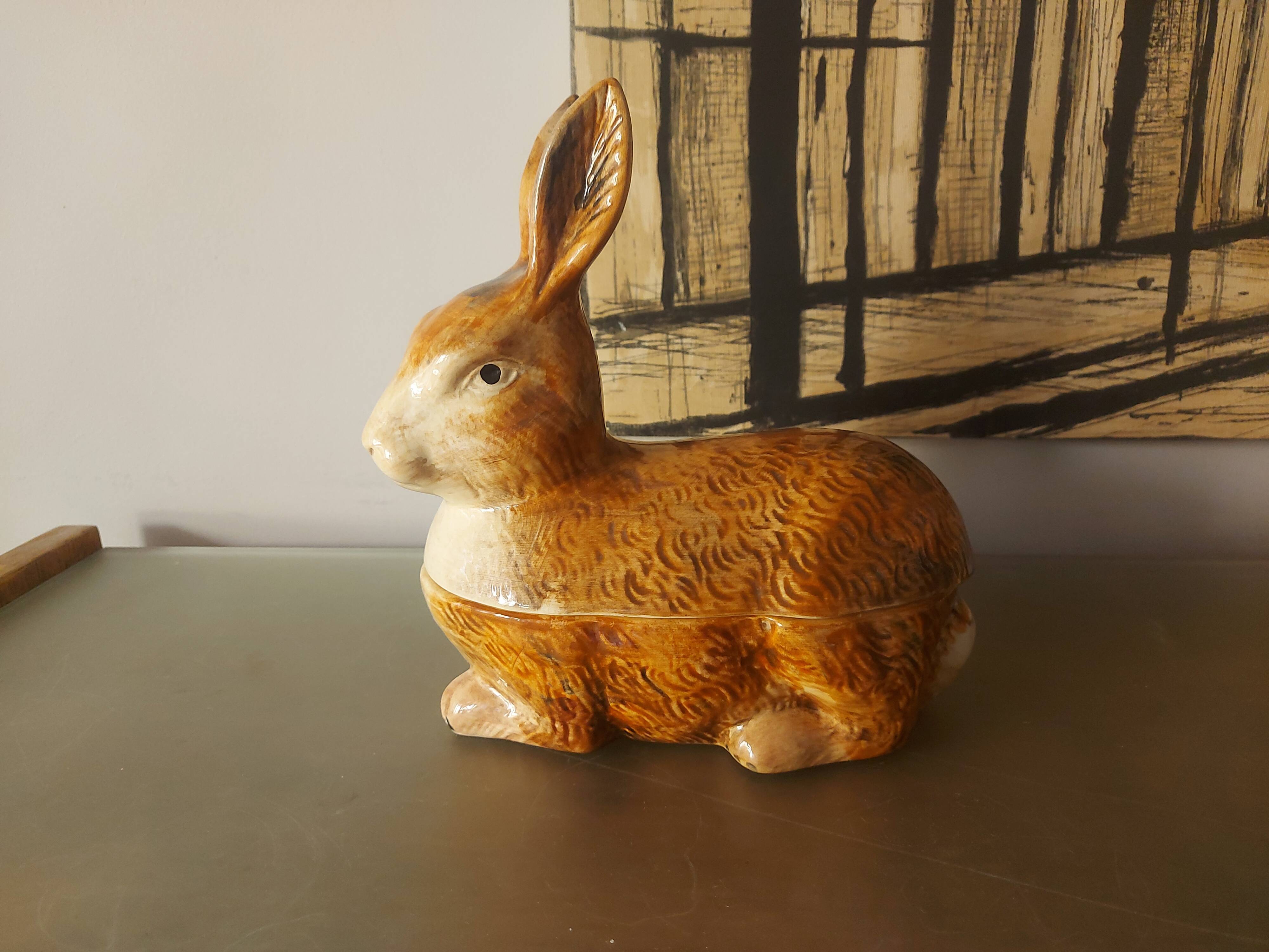 Ceramic terrine rabbit