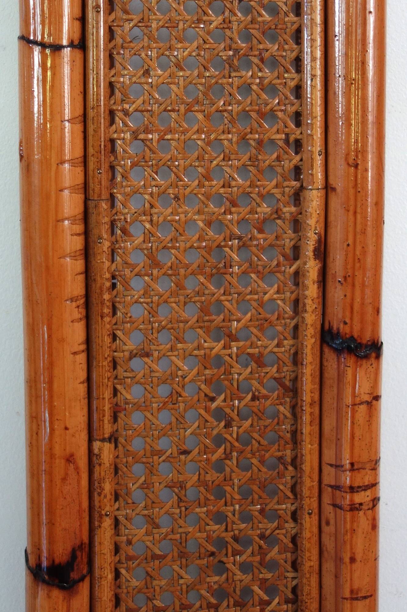 Bamboo and cane headboard from the 1970s.