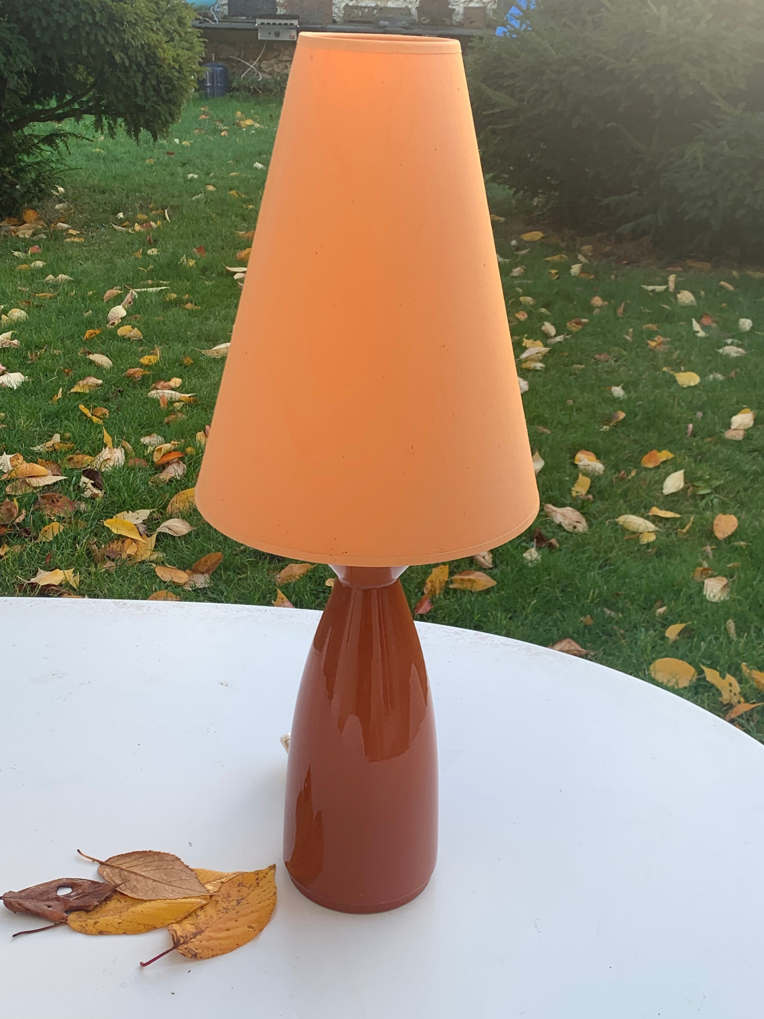 Albret lamp in ceramic glazed terracota vintage and design