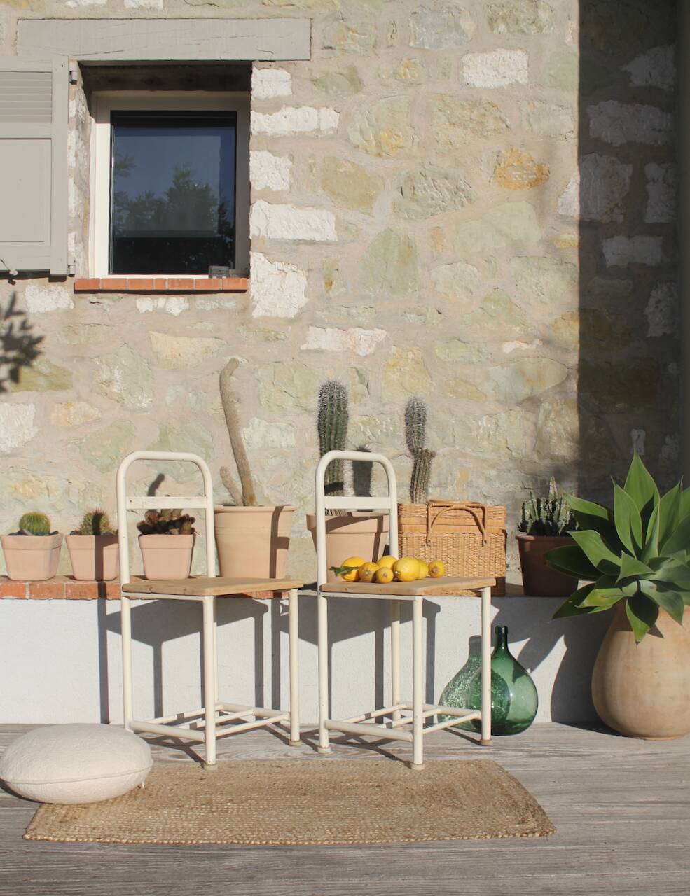 Paire de chevets d'internat vintage