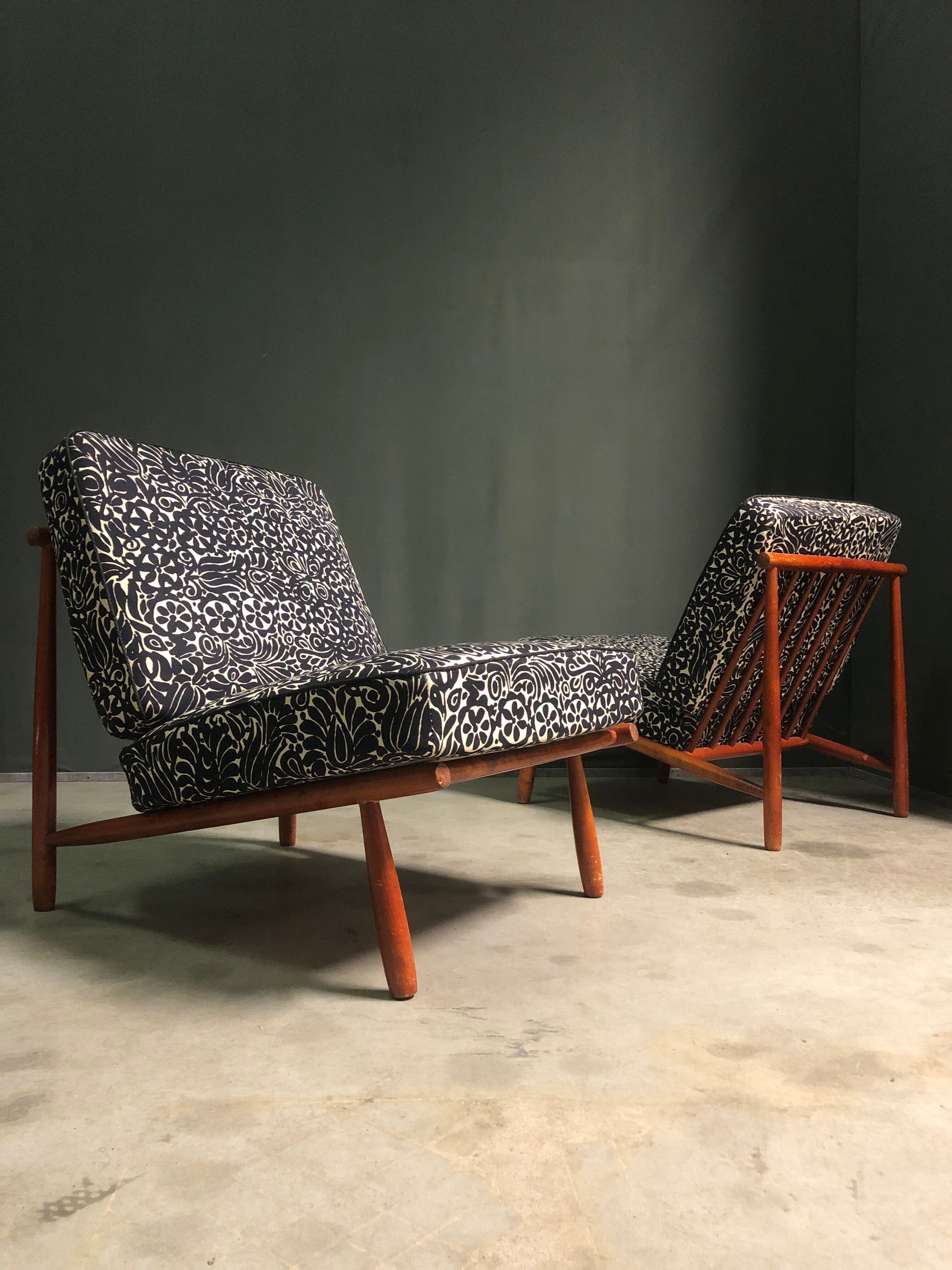 2 x Alf Svensson Domus 1 armchairs for Dux, 1950's