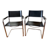 Beautiful set of (2) MG5 chairs by Matteo Grassi