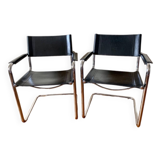 Beautiful set of (2) MG5 chairs by Matteo Grassi