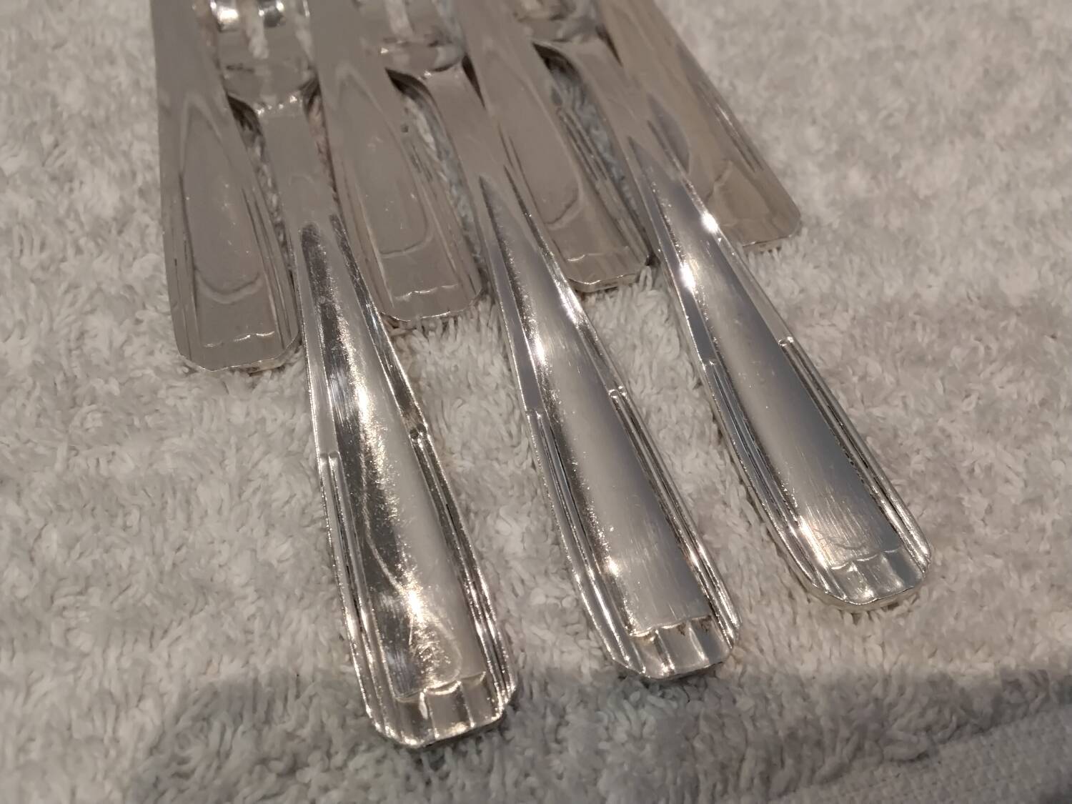 7 silver-plated metal snail forks by silversmith Alfenide, Paris pattern