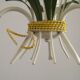 French Vintage Tied Bouquet Style Daisy Flower 3 Light Chandelier