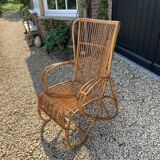Rattan armchair circa 1960