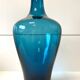 Large Modernist Soliflore Vase Thick Blown Blue Glass