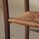 Peasant chair in wood and straw, Folk Art, around 1900