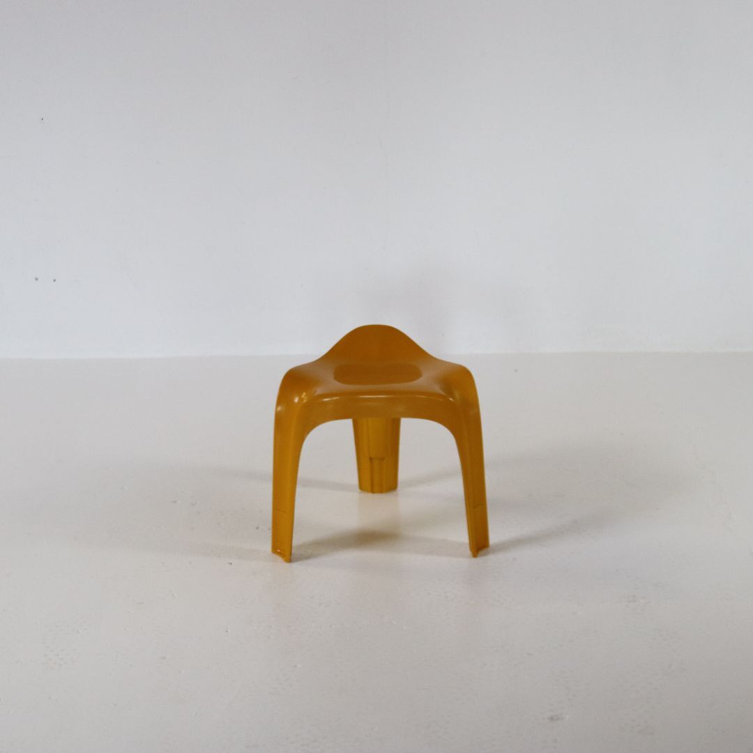 Space Age yellow Casala Stool by Alexander Begge