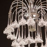 Set of 2 Julia Roberts, Vintage White Murano Chandelier, 1980s