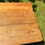 Table de ferme en chêne 1 tiroir