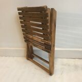 Wooden folding stool