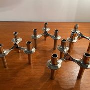 Set of 4 modular candle holders variant Nagel BMF vintage 1970