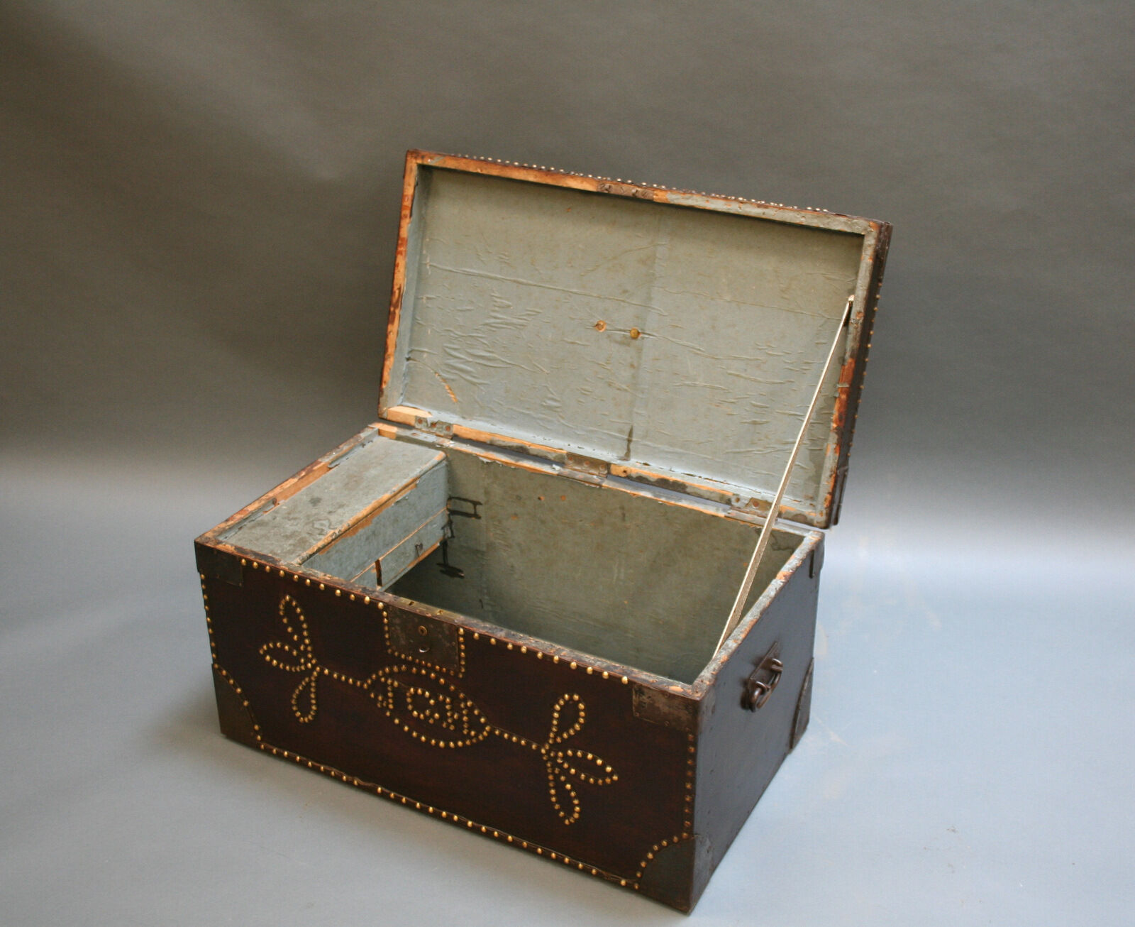 19th century studded chest