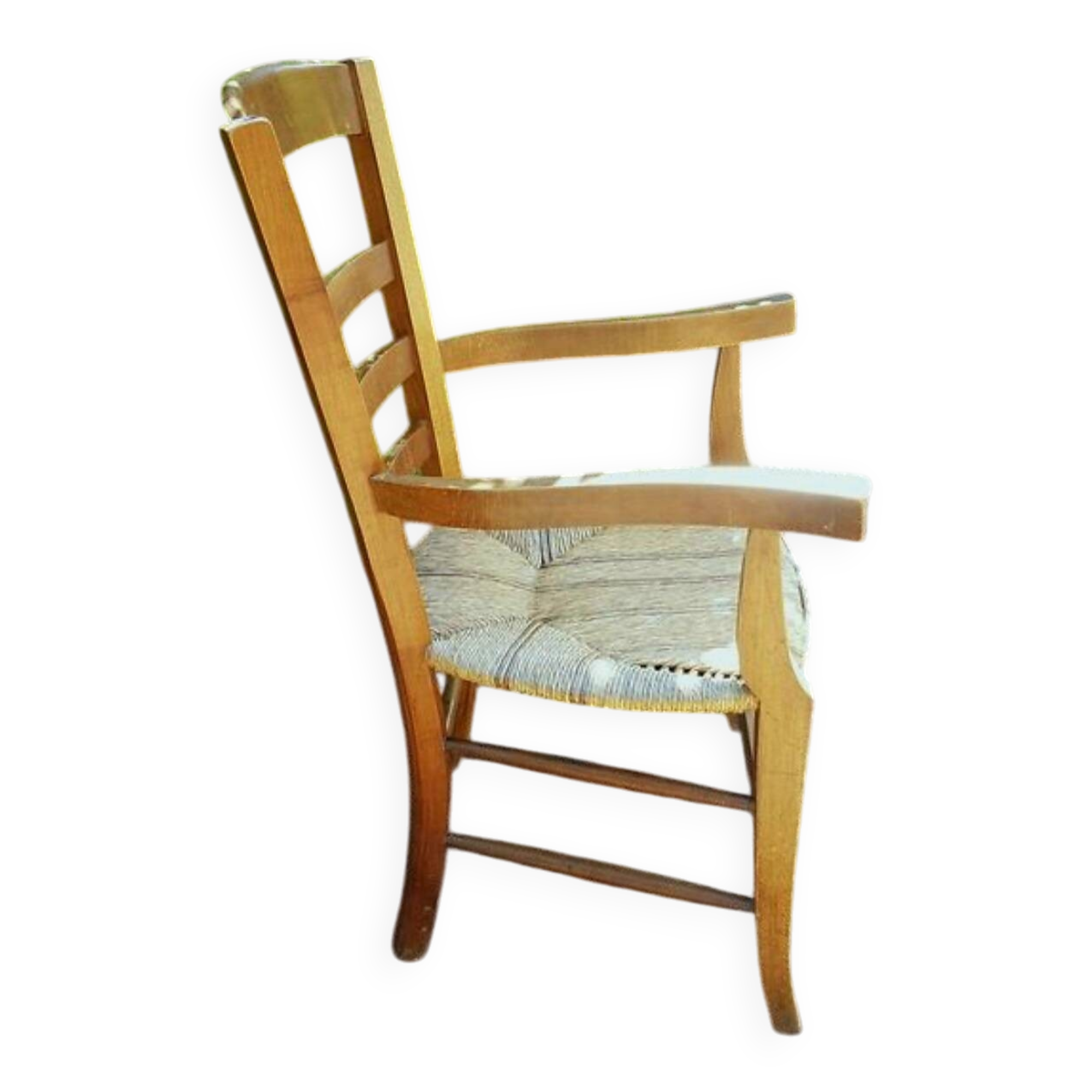 Fauteuil ancien assise paillée
