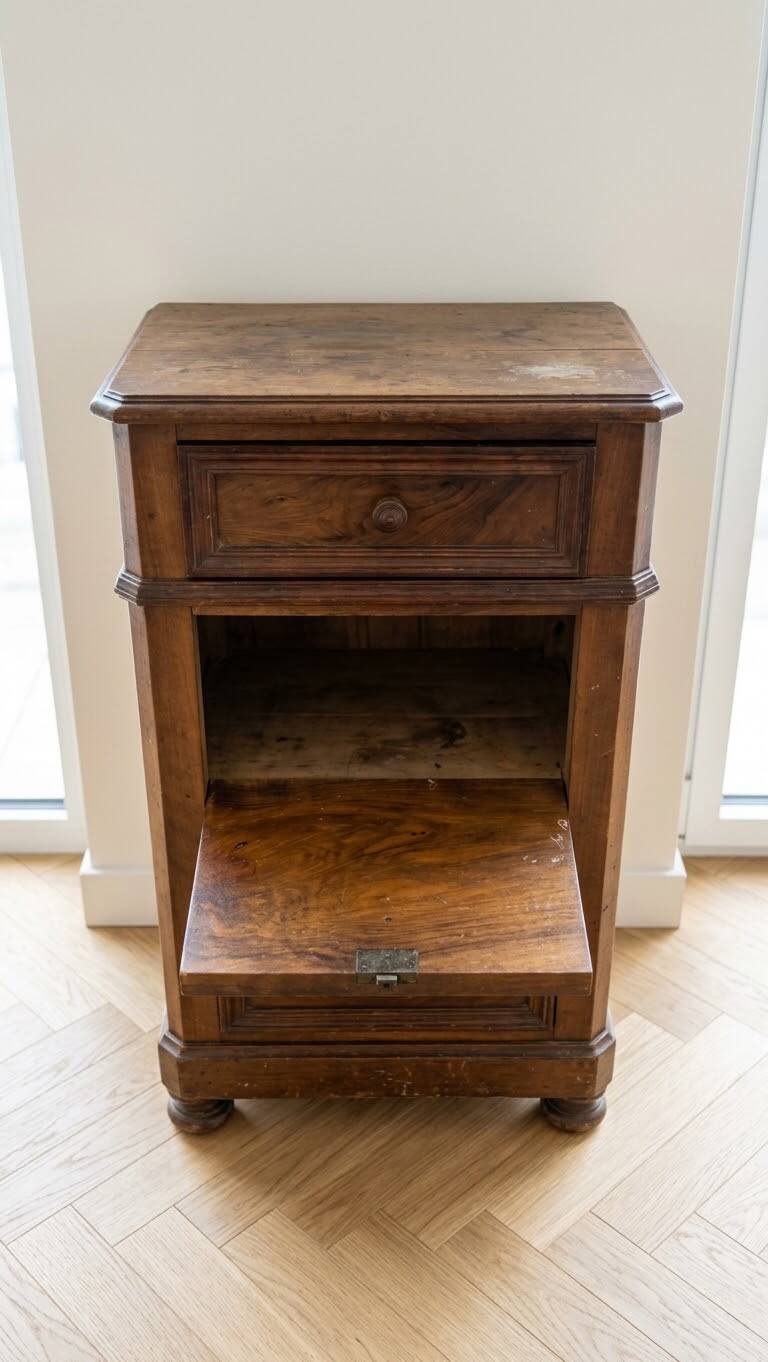 Commode ancienne en bois à tiroirs