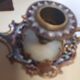 Antique bronze candle holder