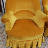 Pair of toad armchairs