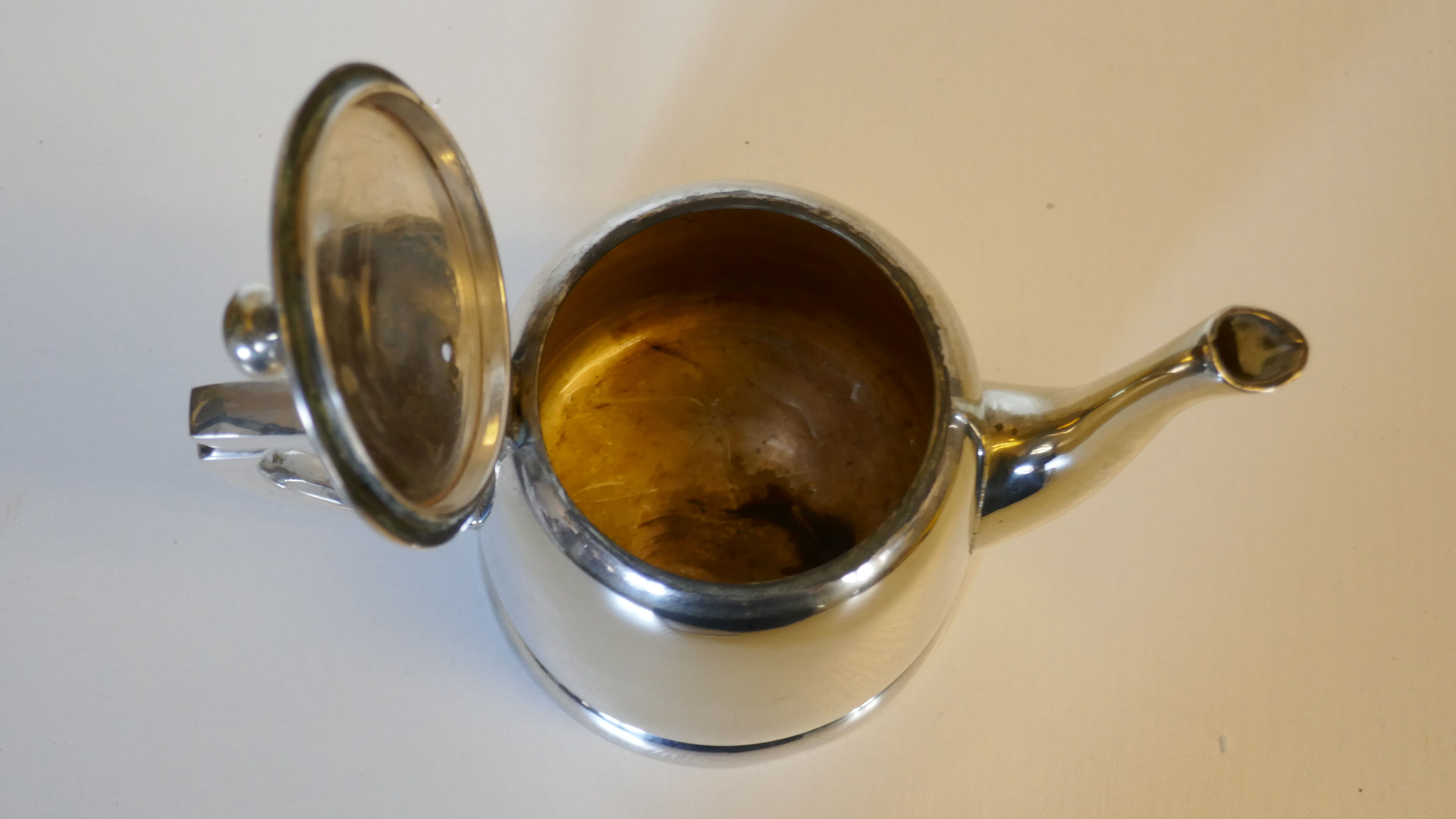 Art Deco teapot made of silver metal