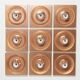 Set of nine wall lamps copper Klaus Hempel for Kaiser Leuchten 1970