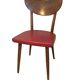 Vintage red wooden bistro chairs THONET 1950