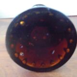Vase, solifleur, brown glass