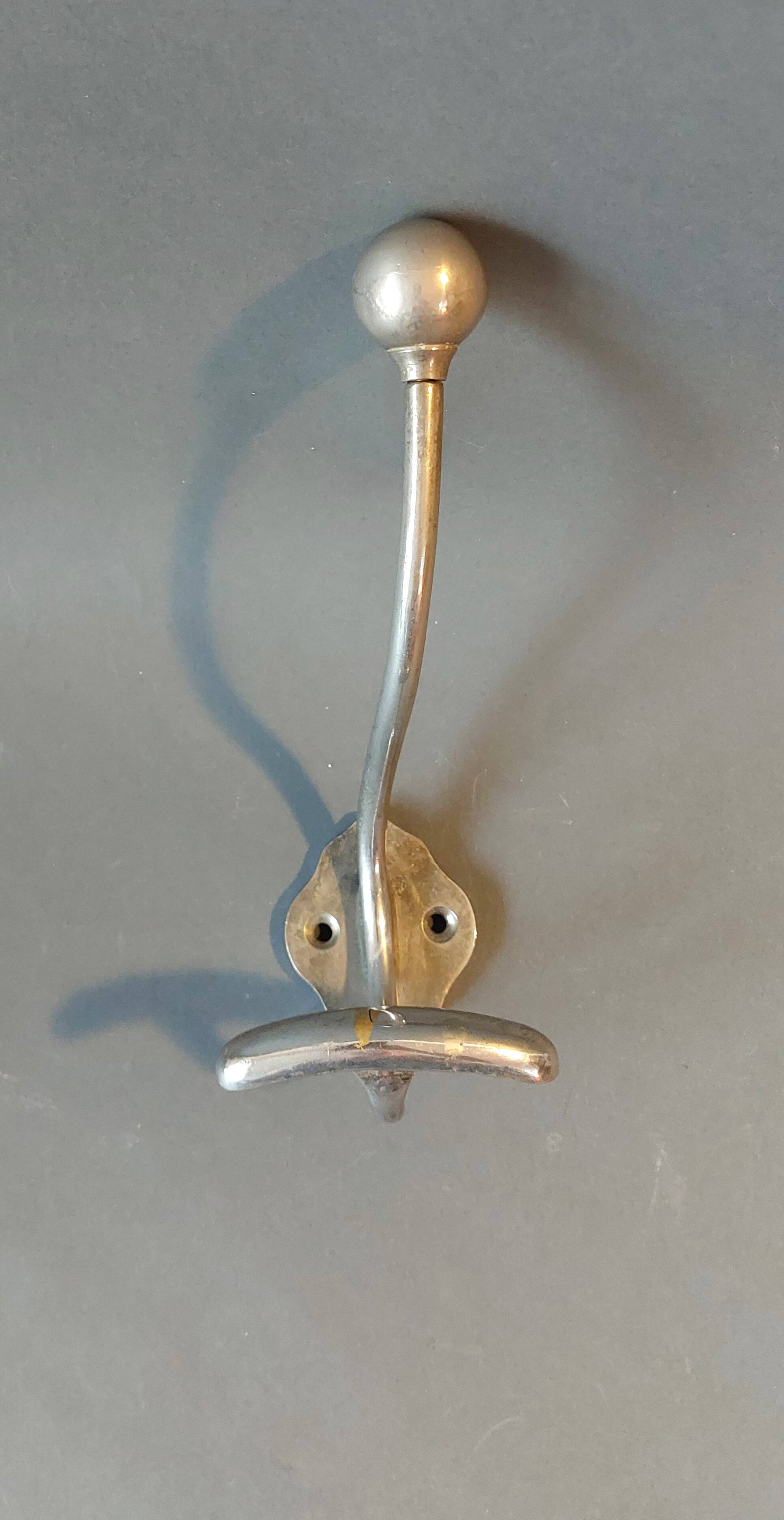 Hat hook in silver-plated brass 1940.