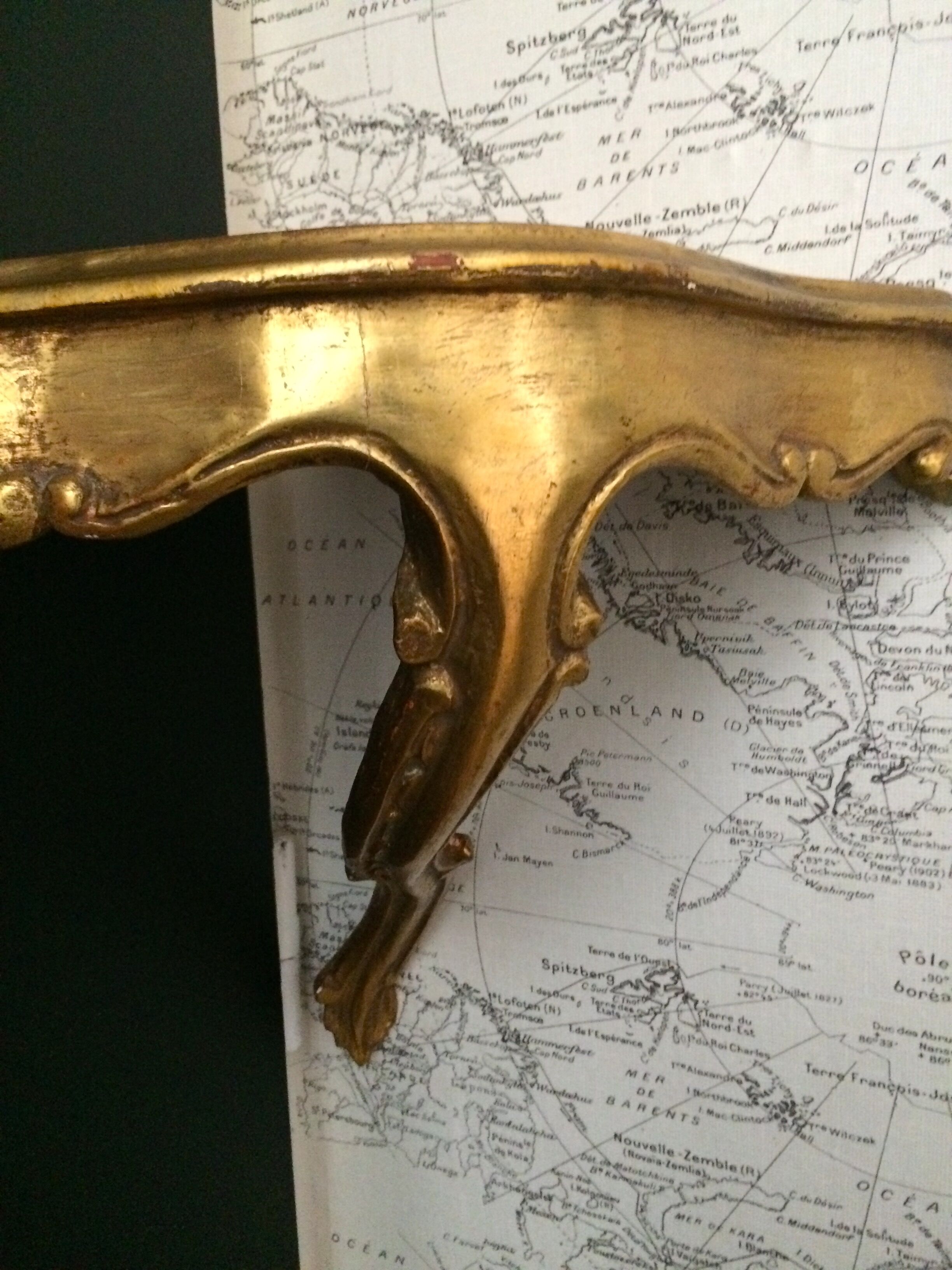 Angle wall console table