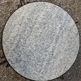 Marble and wrought iron coffee table