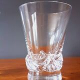 2 wine glasses from the 1950s in crystal by Daum, Sorcy model