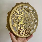 Vintage gilded brass trivet