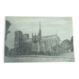 Lithograph of Notre Dame de Paris