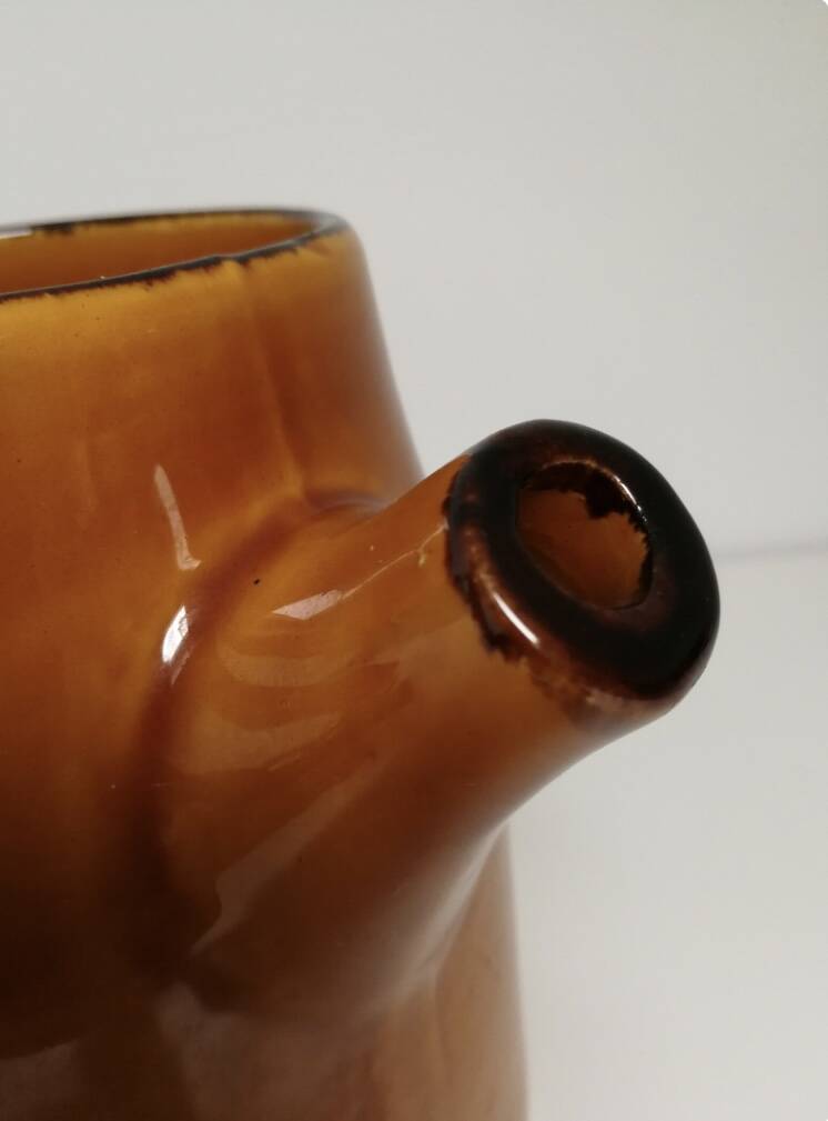 Poet laval roman ceramic pitcher circa 1960