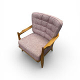 "José" armchair in solid oak by Guillerme & Chambron for Votre Ma