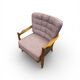 "José" armchair in solid oak by Guillerme & Chambron for Votre Ma