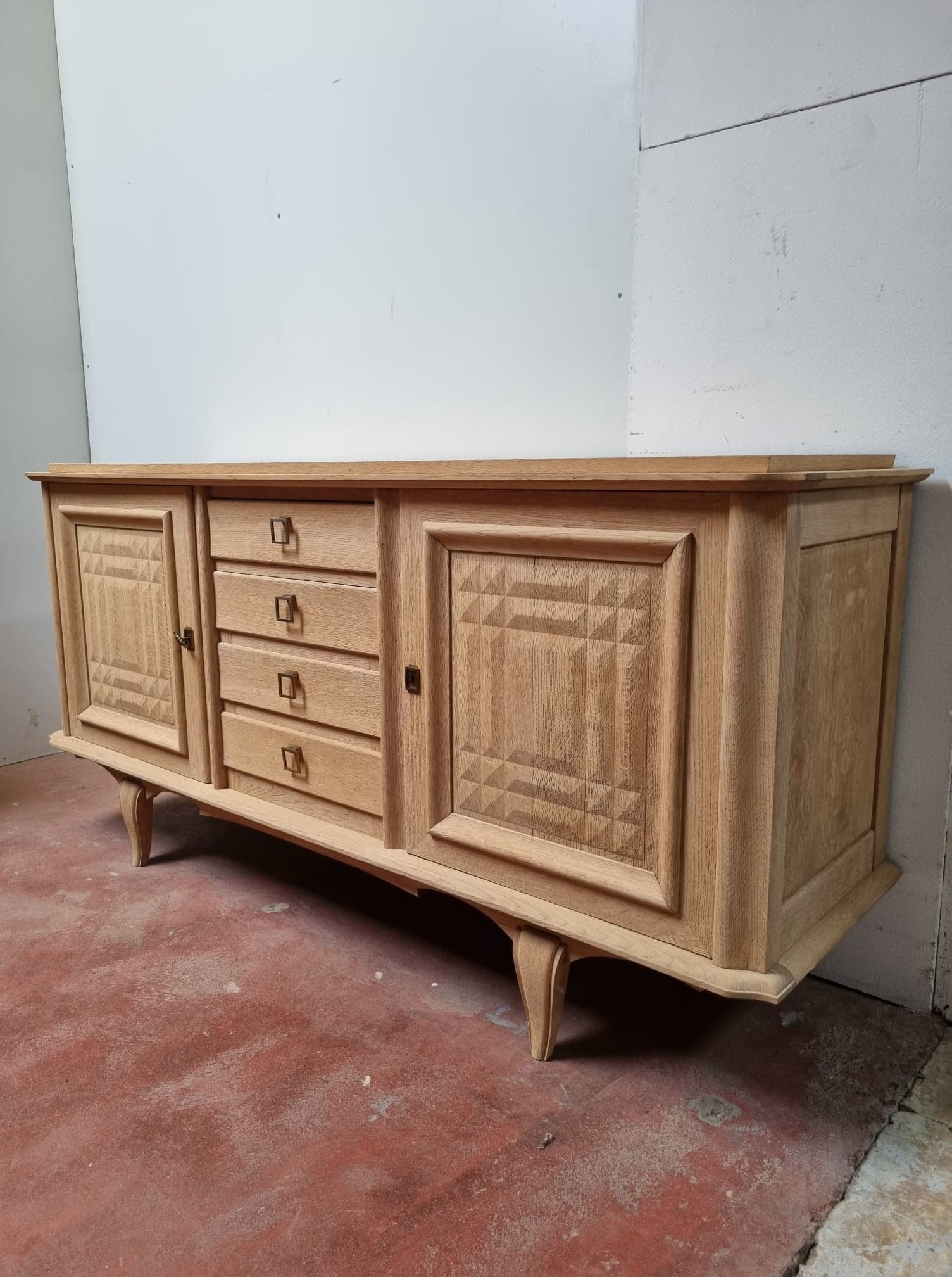 Raw oak sideboard