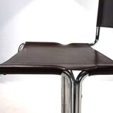 Set of 4 Linea Veam tubular steel bar stools, 1960