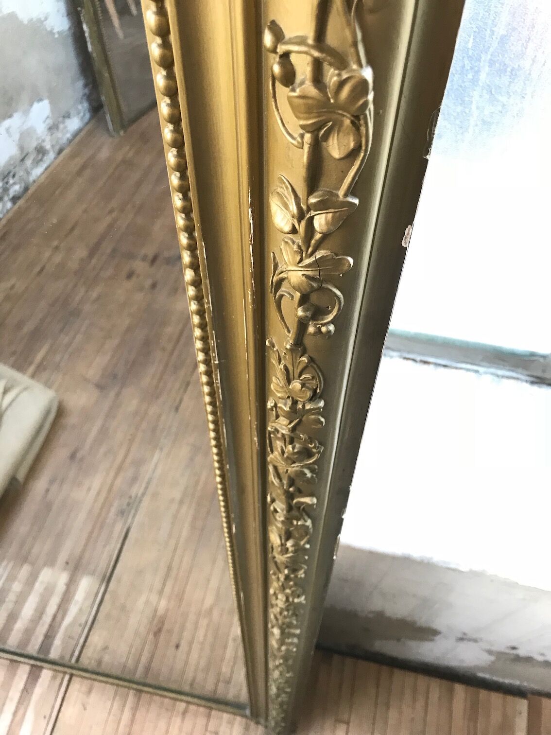 Mirror Louis Philippe flowery 141x180cm