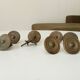 Paire de boutons de meuble ancien en bronze Empire XIXeme
