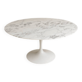 Eero Saarinen for Knoll. Round table Ø 137 cm, Calacatta marble, 2021.