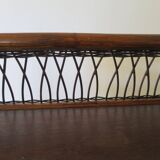 Bookcase - Bibus - 3 levels - woven rattan - bamboo - Vintage - 70s