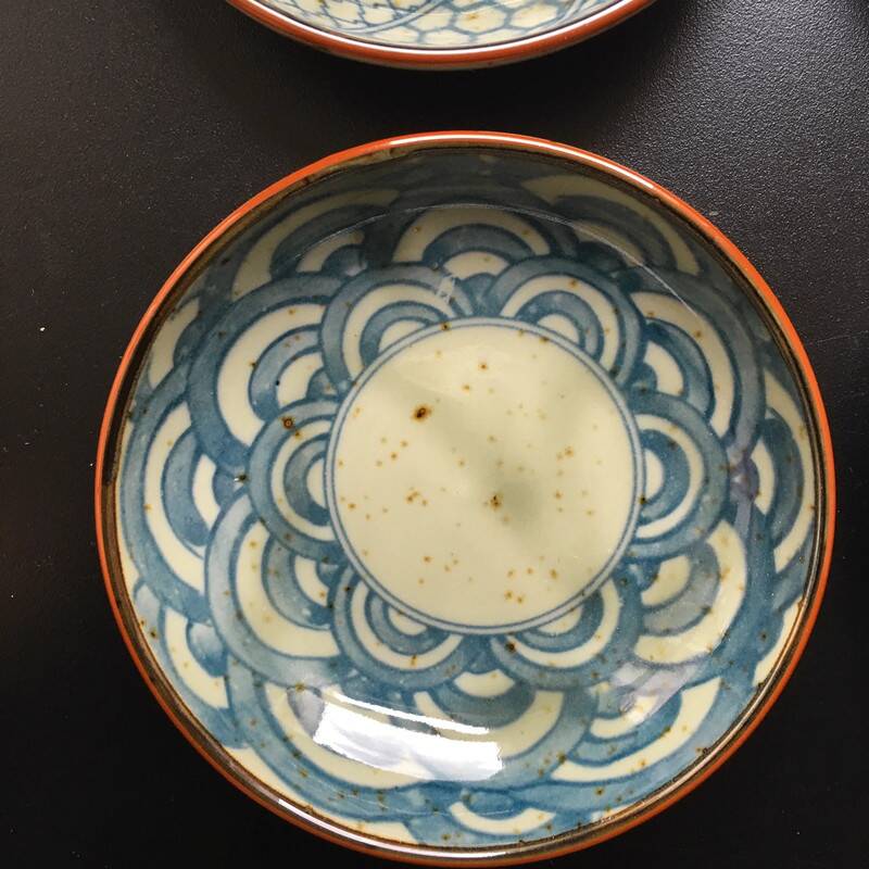 6 Japanese stoneware bowls 10 cm