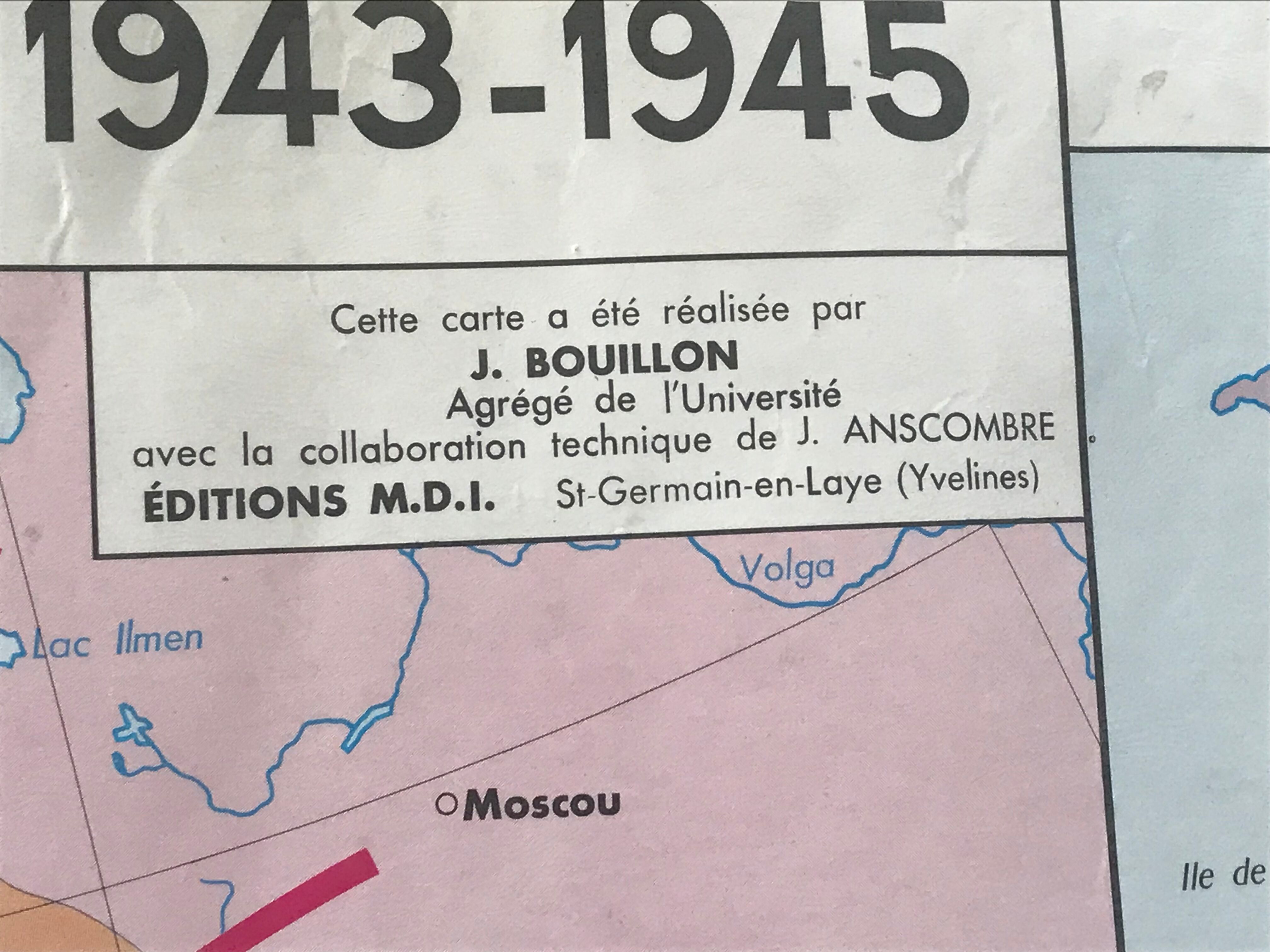 School poster School Map War 1939 1945