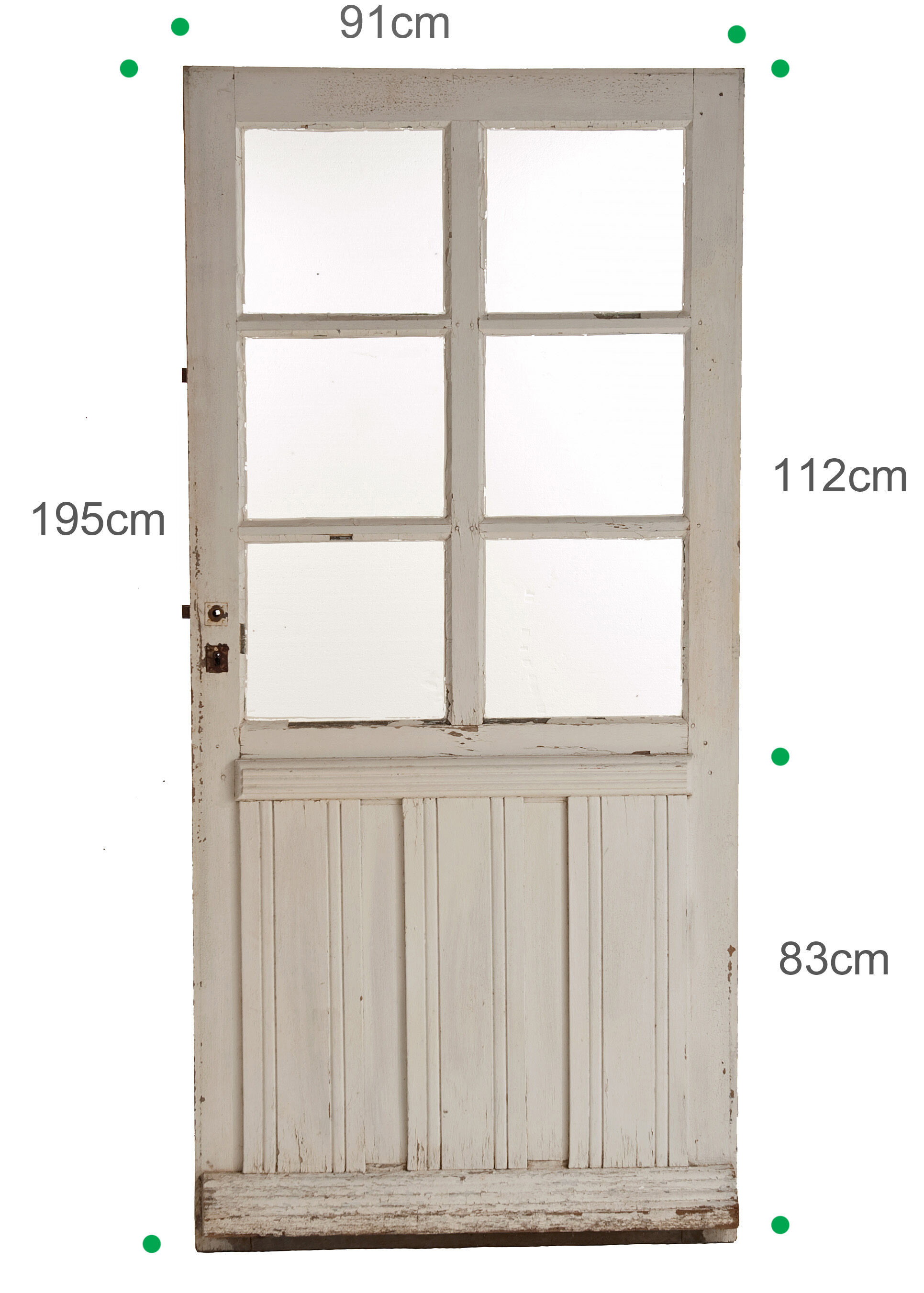 Oak glass entrance door from the 50s
