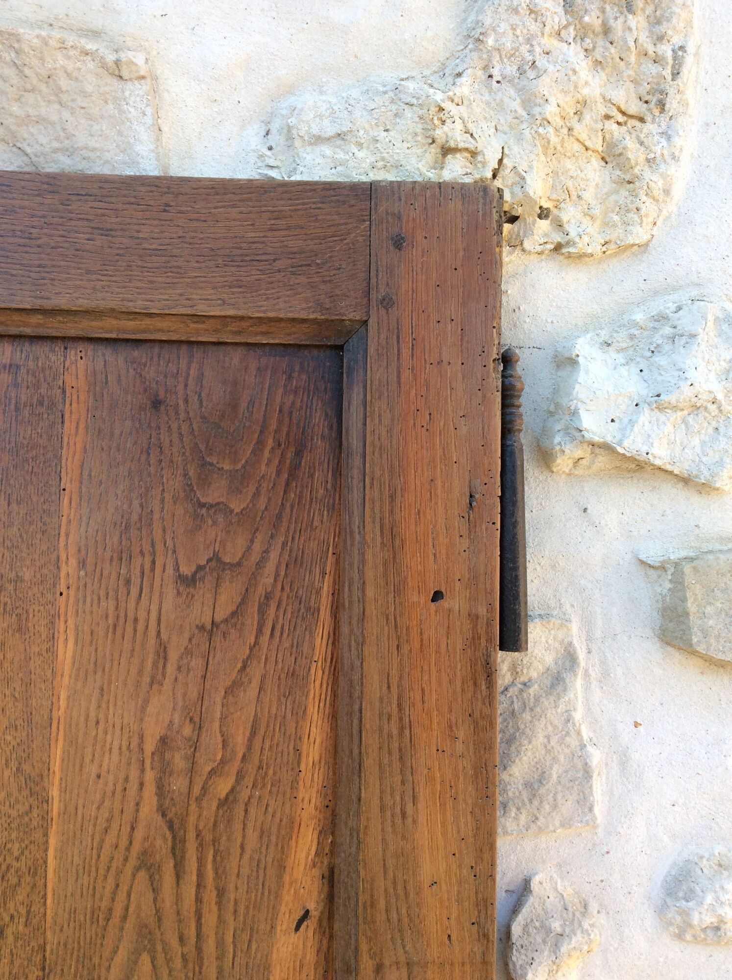 Paire de portes d'armoire ancienne en bois