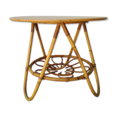 Rattan round coffee table