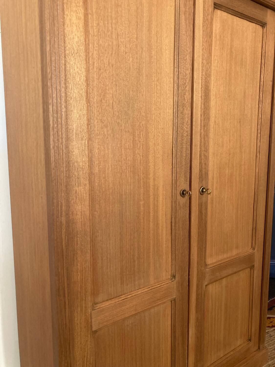 Parisian wardrobe in raw wood